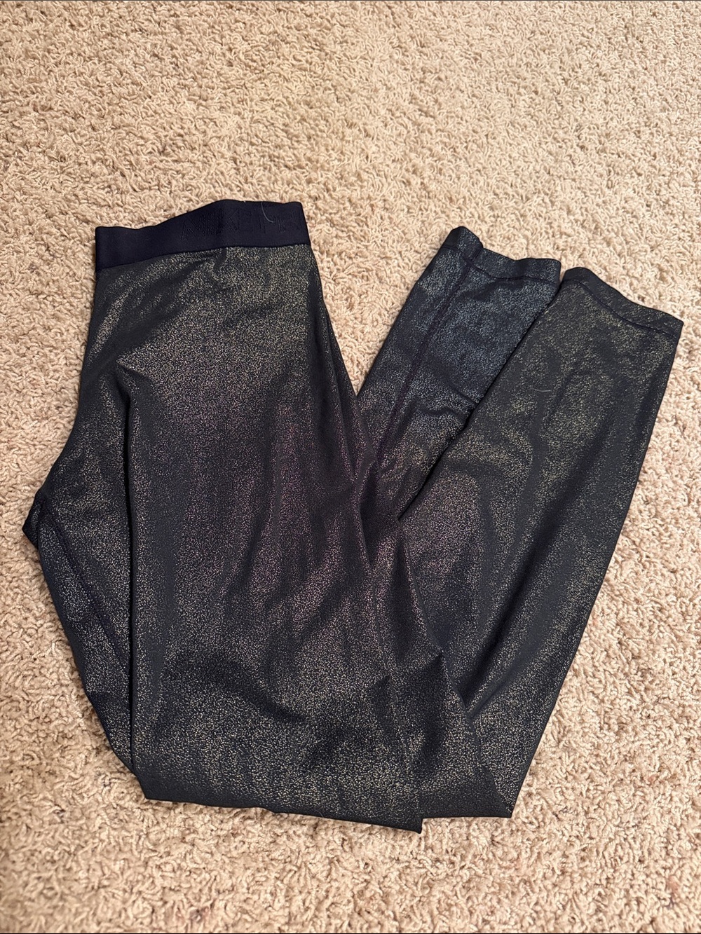 Shimmery Black Leggings - Women's Pants
